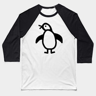 Cute Animals Minimal Penguin Portrait Baseball T-Shirt